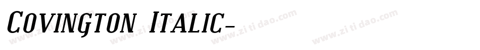 Covington Italic字体转换